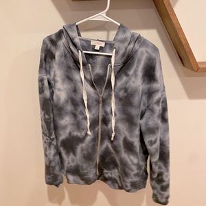 Tie dye zip up jacket